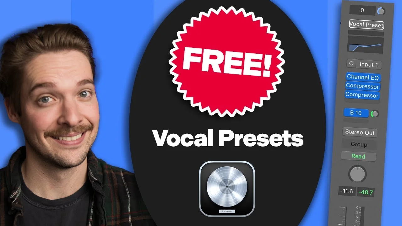 The 5 Best Free Logic Pro X Vocal Presets!! (And How to Make Your Own!) - Logic Pro tutorial by Music By Mattie